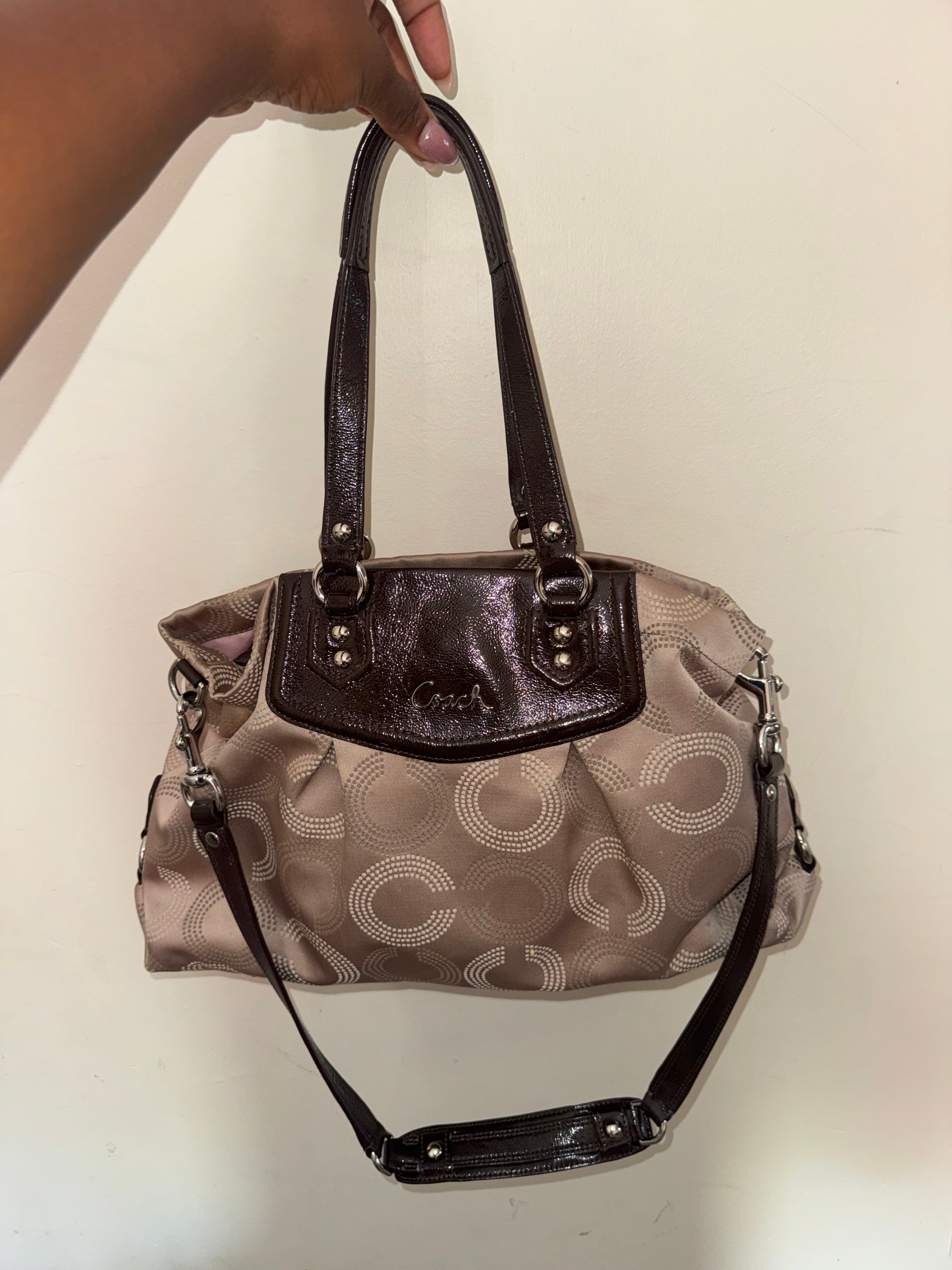 Coach Ashley patent leather bag