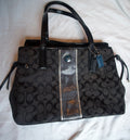 Coach Stripe Phython Tote Bag