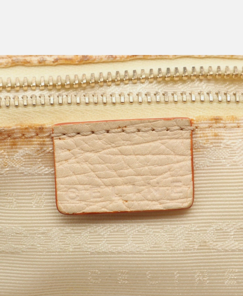 Celine Orange/Beige Canvas and Leather Tassel Tote