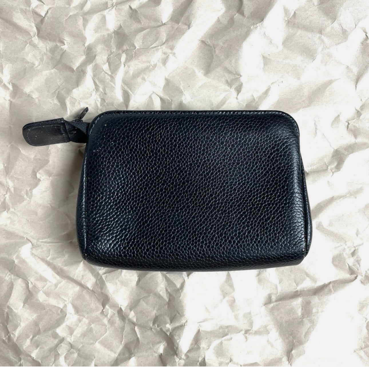 Vintage Chanel cosmetic pouch - caviar skin