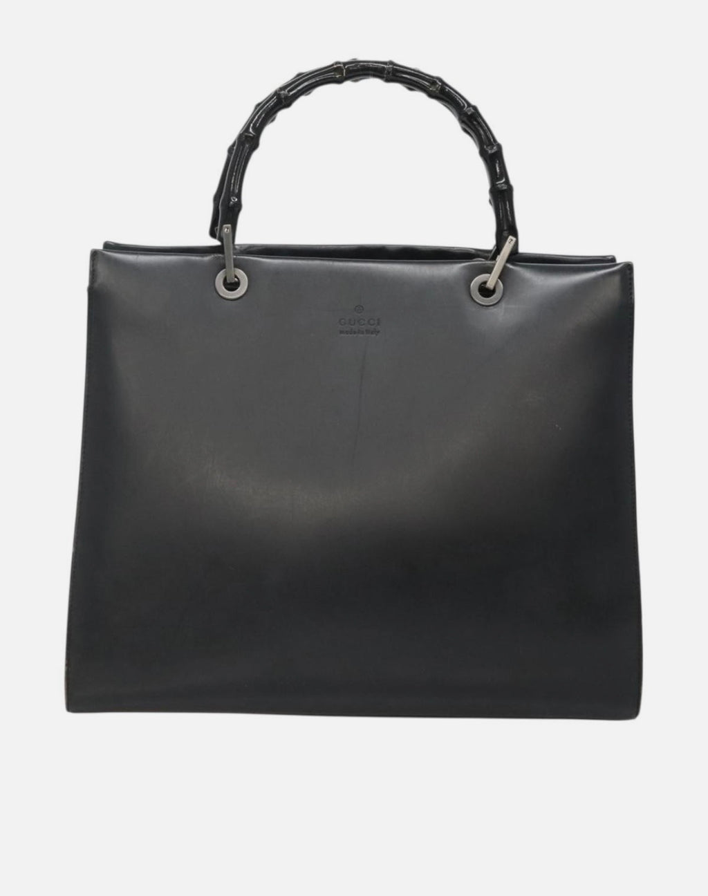 Gucci Bamboo Hand Bag - Black Leather