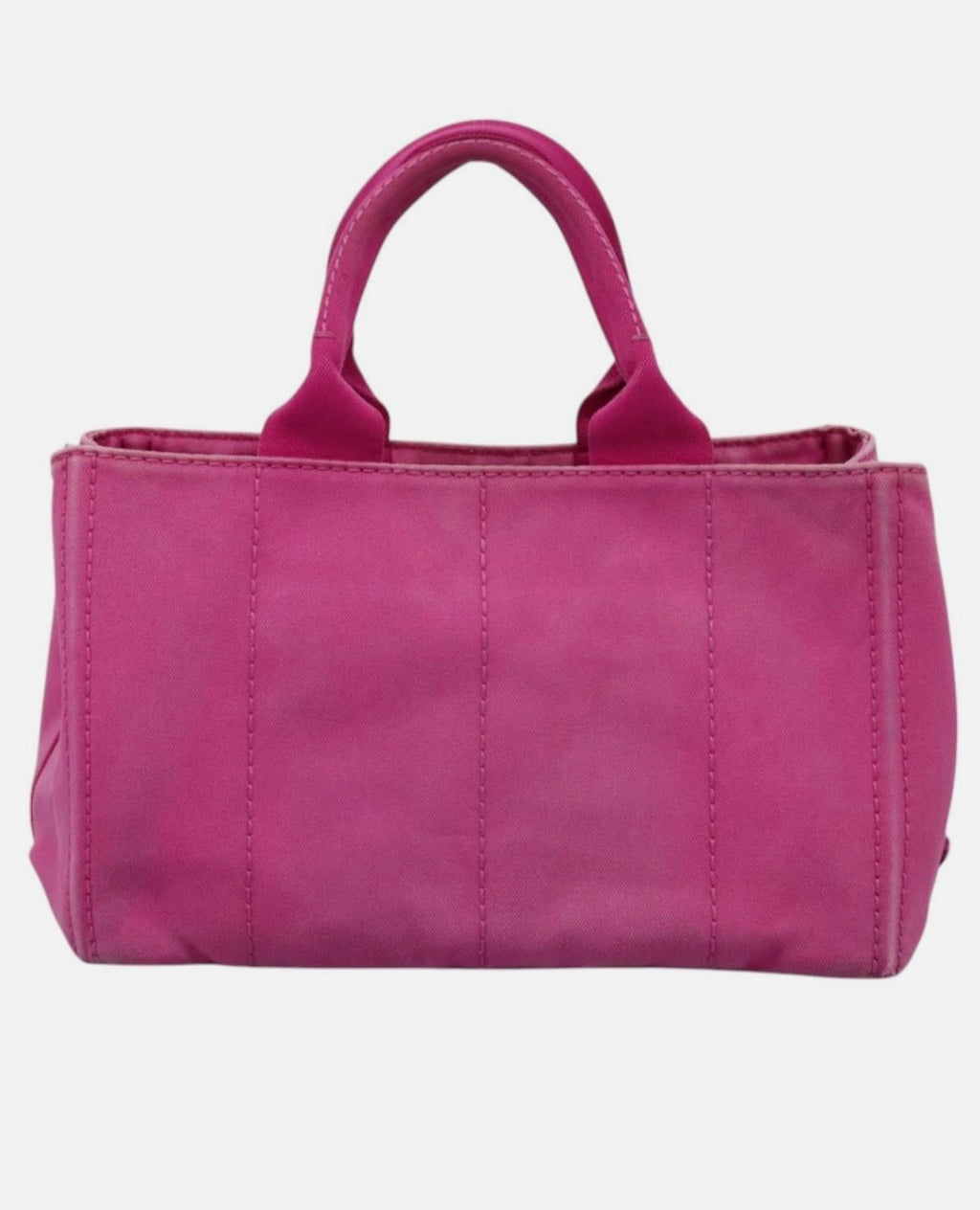 Prada Canapa MM Tote Bag-Pink Gold