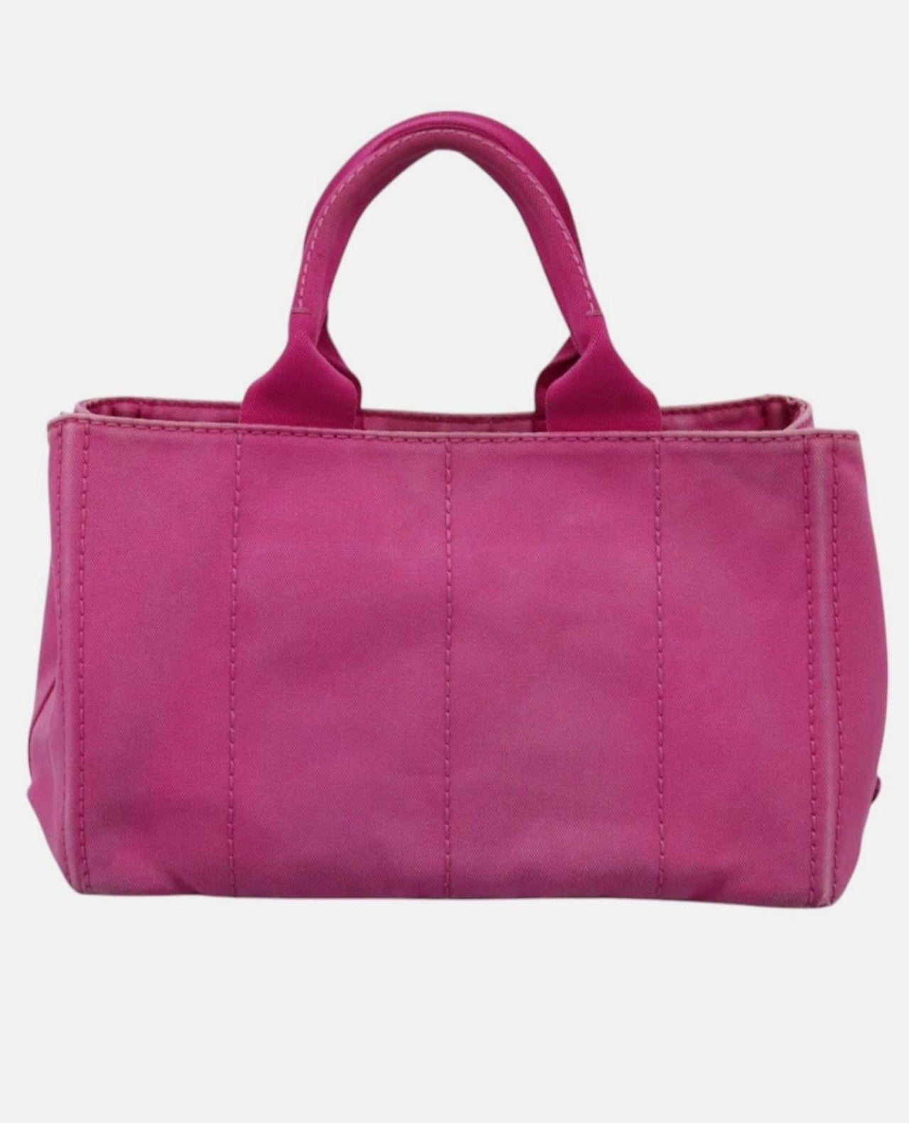 Prada Canapa MM Tote Bag-Pink Gold
